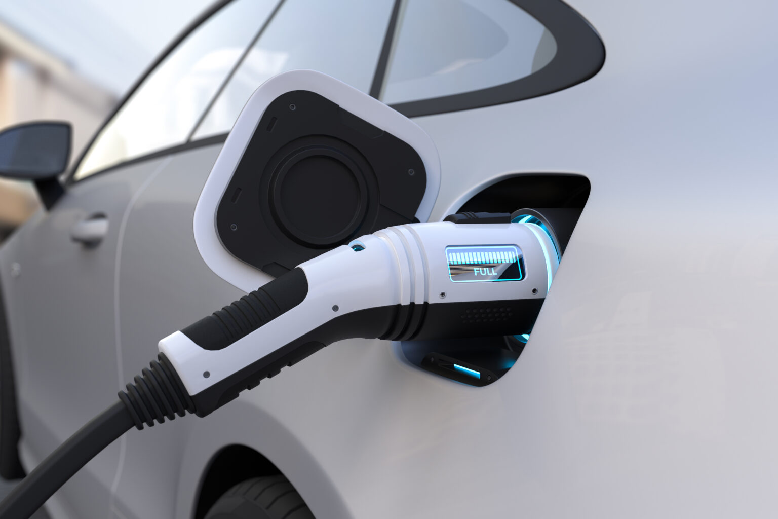 Carros elétricos carregando